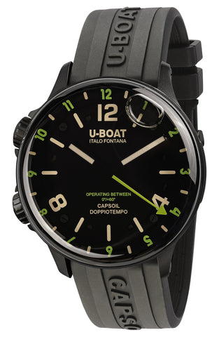 update alt-text with template Watches - Mens-U-Boat-8840-12-hour display, 40 - 45 mm, 45 - 50 mm, bi-directional rotating bezel, black, black PVD case, Capsoil Doppiotempo, dual time zone, mens, menswatches, new arrivals, round, rpSKU_8769, rpSKU_8770, rpSKU_8839, rpSKU_8841, rpSKU_8888, rubber, swiss automatic, swiss quartz, U-Boat, watches-Watches & Beyond