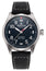 Alpina Startimer Pilot Automatic Stainless Steel Black Leather Strap Blue Dial Date Mens Watch AL - 525NN3S6 - WAB - Shipping Dept.