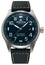 Alpina Startimer Pilot Automatic Stainless Steel Black Leather Strap Blue Dial Date Mens Watch AL - 525NN4S6 - WAB - Shipping Dept.