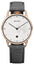 Baume & Mercier Baume Rose Gold PVD Silver Dial Gray Cotton Strap Date Quartz Mens Watch M0A10600 - WAB - Shipping Dept.