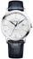 Baume & Mercier Classima Automatic Silver - Tone Dial Blue Leather Strap Date Mens Watch MOA10333 - Watches & Beyond