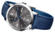 Baume & Mercier Classima Automatic Stainless Steel Gray Dial Blue Canvas Strap Date Mens Watch M0A10608 - WAB - Shipping Dept.