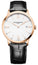 Baume & Mercier Classima Rose Gold PVD White Dial Black Leather Strap Date Quartz Mens Watch M0A10441 - WAB - Shipping Dept.