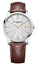 Baume & Mercier Classima Silver - Tone Dial Brown Leather Strap Date Quartz Mens Watch M0A10415 - WAB - Shipping Dept.