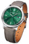 Baume & Mercier Classima Stainless Steel Green Dial Gray Brown Leather Date Quartz Mens Watch M0A10607 - WAB - Shipping Dept.