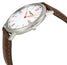 Baume & Mercier Classima Stainless Steel Silver Dial Brown Leather Strap Date Quartz Mens Watch M0A10128 - Watches & Beyond