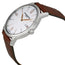 Baume & Mercier Classima Stainless Steel Silver Dial Brown Leather Strap Date Quartz Mens Watch MOA10144 - WAB - Shipping Dept.