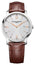 Baume & Mercier Classima Stainless Steel Silver Dial Brown Leather Strap Date Quartz Mens Watch MOA10144 - WAB - Shipping Dept.