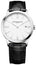 Baume & Mercier Classima Stainless Steel White Dial Black Leather Strap Date Quartz Mens Watch M0A10323 - Watches & Beyond
