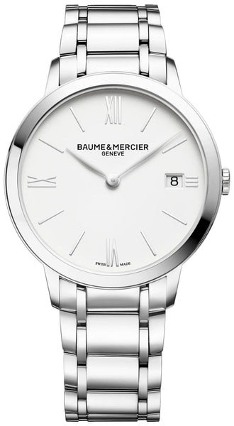 Baume & Mercier Classima Stainless Steel White Dial Date Quartz Womens Watch M0A10356 - WAB - Shipping Dept.