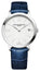 Baume & Mercier Classima White Dial Blue Leather Strap Date Quartz Womens Watch M0A10355 - WAB - Shipping Dept.