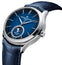 Baume & Mercier Clifton Baumatic Automatic Stainless Steel Blue Dial Blue Leather Strap Moonphase Date Mens Watch M0A10756 - Watches & Beyond