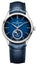Baume & Mercier Clifton Baumatic Automatic Stainless Steel Blue Dial Blue Leather Strap Moonphase Date Mens Watch M0A10756 - Watches & Beyond