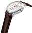 Baume & Mercier Clifton Baumatic Automatic Stainless Steel Silver Dial Brown Leather Strap Date Mens Watch M0A10773 - Watches & Beyond