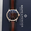 Baume & Mercier Clifton Baumatic COSC Automatic Stainless Steel & Rose Gold Brown Dial Brown Leather Strap Date Mens Watch M0A10713 - Watches & Beyond
