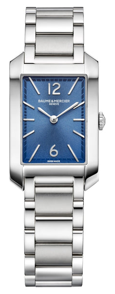 Baume & Mercier Hampton Stainless Steel Blue Dial Quartz Womens Watch M0A10476 - Watches & Beyond