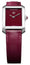 Baume & Mercier Hampton Stainless Steel Burgundy Dial Burgundy Leather Strap Quartz Womens Watch M0A10673 - Watches & Beyond