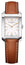 Baume & Mercier Hampton Stainless Steel Silver Dial Brown Leather Strap Quartz Womens Watch M0A10472 - Watches & Beyond
