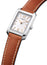 Baume & Mercier Hampton Stainless Steel Silver Dial Brown Leather Strap Quartz Womens Watch M0A10472 - Watches & Beyond