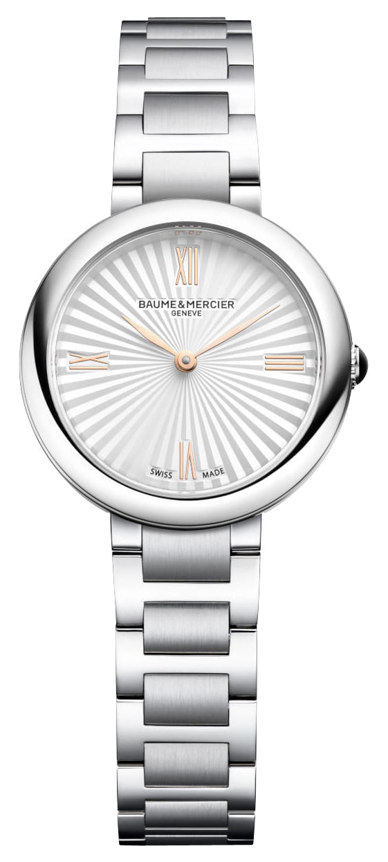 Baume & Mercier Joia Stainless Steel Silver Dial Quartz Womens Watch M0A10848 - Watches & Beyond