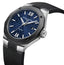 Baume & Mercier Riviera Automatic Stainless Steel & Black ADLC Blue Dial Black Rubber Strap Date Mens Watch M0A10768 - Watches & Beyond