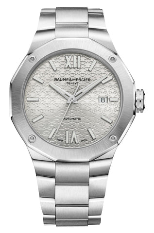 Baume & Mercier Riviera Automatic Stainless Steel Silver Dial Date Mens Watch M0A10622 - WAB - Shipping Dept.