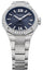 Baume & Mercier Riviera Stainless Steel Blue Dial Diamonds Date Quartz Womens Watch M0A10765 - Watches & Beyond