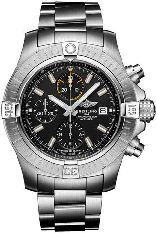 Breitling Avenger Automatic Chronograph Stainless Steel Black Dial Date Divers Mens Watch A13317101B1A1 - WAB - Shipping Dept.