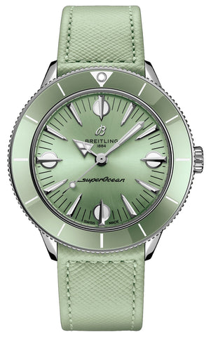 Breitling Superocean Heritage Stainless Steel Green Dial Automatic Womens Watch A10340361L1X1 - WAB - Shipping Dept.