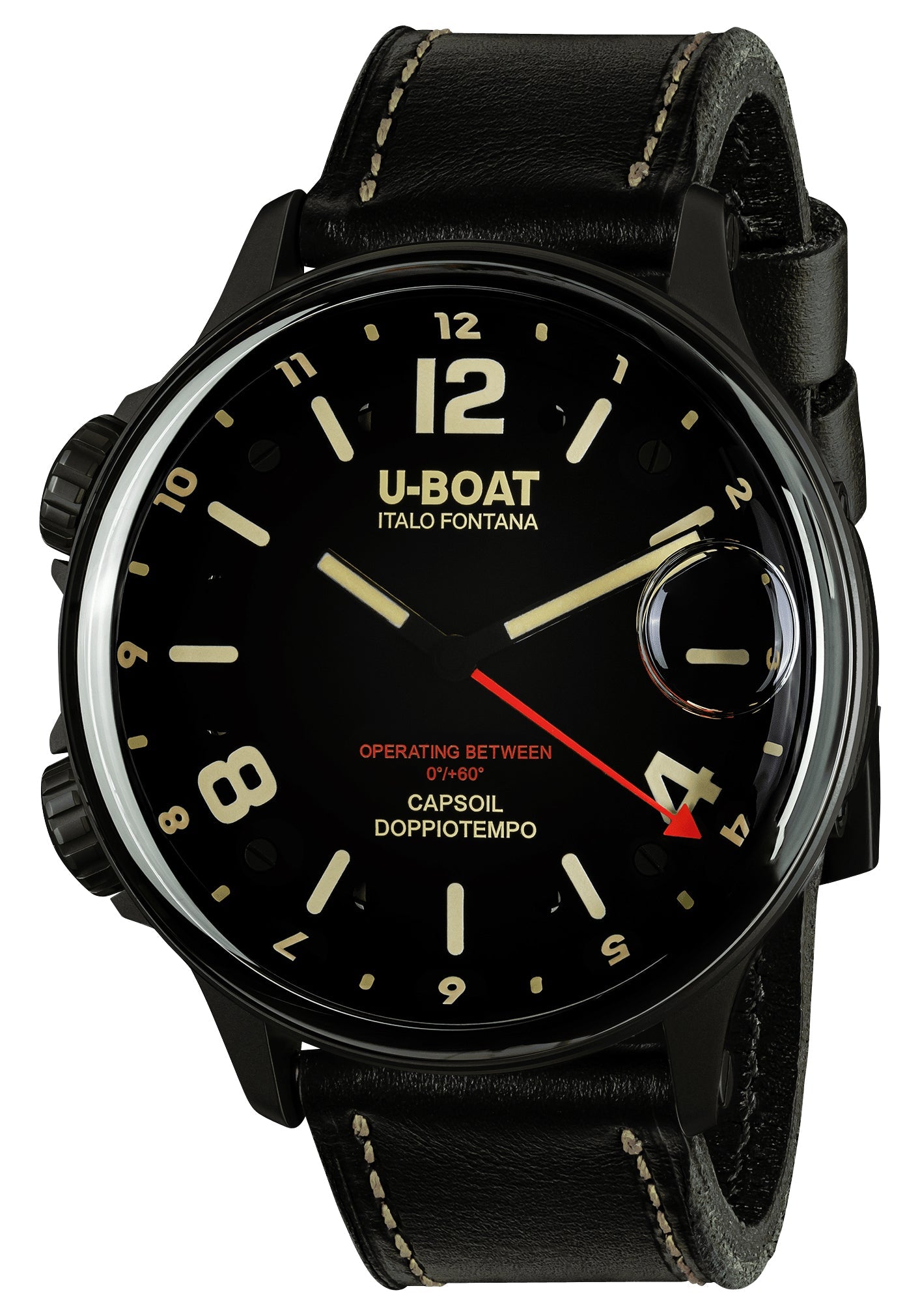 update alt-text with template Watches - Mens-U-Boat-9671-12-hour display, > 50 mm, bi-directional rotating bezel, black, black PVD case, Capsoil Doppiotempo, dual time zone, interchangeable band, leather, mens, menswatches, new arrivals, round, rpSKU_9672, rpSKU_9673, rpSKU_9674, rpSKU_9675, rpSKU_9676, swiss quartz, U-Boat, watches-Watches & Beyond
