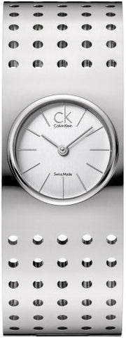 Calvin Klein Grid White Dial Stainless Steel Bangle Ladies Watch K8323120 - WAB - Shipping Dept.