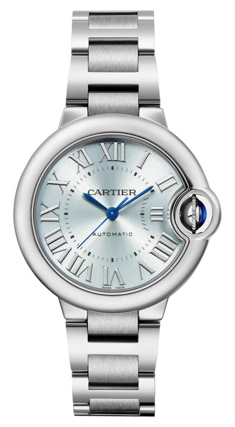 Cartier Ballon Bleu Automatic Stainless Steel Blue Dial Womens Watch WSBB0062 - Watches & Beyond