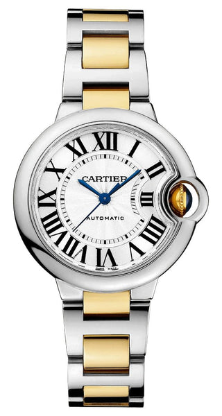 Cartier Ballon Bleu Automatic Stainless Steel & Yellow Gold Silver - Tone Dial Womens Watch W2BB0002 - WAB - Shipping Dept.