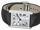 Cartier Tank Must Extra - Large Automatic Stainless Steel Silver Dial Black Leather Strap Date Mens Watch WSTA0040 - WAB - Shipping Dept.