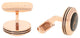 Chopard Classic "C" Rose Gold - Plated Steel & Glass Mens Cufflinks 95014 - 0054 - Watches & Beyond
