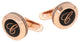 Chopard Classic "C" Rose Gold - Plated Steel & Glass Mens Cufflinks 95014 - 0054 - Watches & Beyond