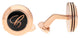 Chopard Classic "C" Rose Gold - Plated Steel & Glass Mens Cufflinks 95014 - 0054 - Watches & Beyond