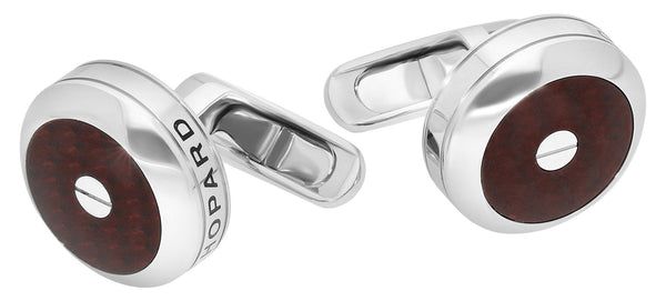 Chopard Classic Racing Stainless Steel & Red Carbon Fiber Mens Cufflinks 95014 - 0078 - Watches & Beyond