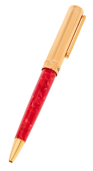 Chopard Classic Red Resin Rose Gold - Plated Metal Ballpoint Pen 95013 - 0496 - WAB - Shipping Dept.