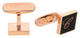 Chopard Classic Rose Gold PVD Steel & Black Lacquer Mens Cufflinks 95014 - 0081 - Watches & Beyond