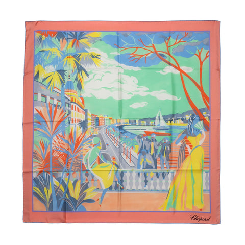 Chopard Red Carpet Light Coral Organic Silk Twill Womens Foulard Scarf 95002 - 0689 - Watches & Beyond