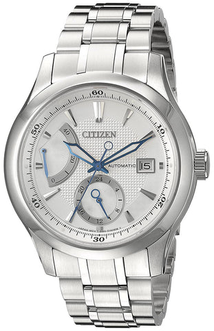 Citizen Signature Automatic Grand Classic Stainless Steel Silver Dial Date Mens Watch NB3010 - 52A - WAB - Shipping Dept.