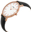 Cluse La Boheme Black Leather Rose Gold Plated Steel White Dial Womens Watch CL18008 - WAB - Shipping Dept.