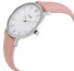 Cluse Minuit Pink Leather Strap White Dial Quartz Womens Watch CL30005 - WAB - Shipping Dept.