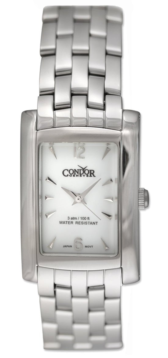 Condor Classic Stainless Steel Mens Watch White Dial CWS105 - WAB - Shipping Dept.