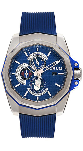 Corum Admiral's Cup AC - One 45 Tides Automatic Moonphase Titanium Blue Rubber Mens Watch Date 277.101.04/F373 AB12 - WAB - Shipping Dept.