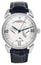 Cuervo y Sobrinos Historiador Retrogrado Automatic Stainless Steel Silver Dial Blue Leather Strap Day/Date Power Reserve Mens Watch 3194.1A - Watches & Beyond