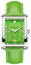Cuervo y Sobrinos Prominente Señora Caramelo Automatic Stainless Steel Green Dial Date Green Leather Strap Unisex Watch 1015.1GR - Watches & Beyond