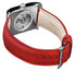 Cuervo y Sobrinos Prominente Señora Caramelo Automatic Stainless Steel Red Dial Date Red Leather Strap Unisex Watch 1015.1BX - Watches & Beyond