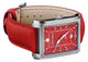 Cuervo y Sobrinos Prominente Señora Caramelo Automatic Stainless Steel Red Dial Date Red Leather Strap Unisex Watch 1015.1BX - Watches & Beyond